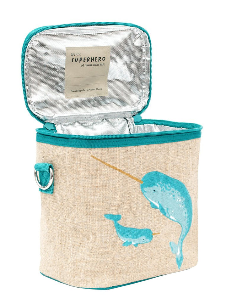 Teal Narwhal Small Cooler Bag