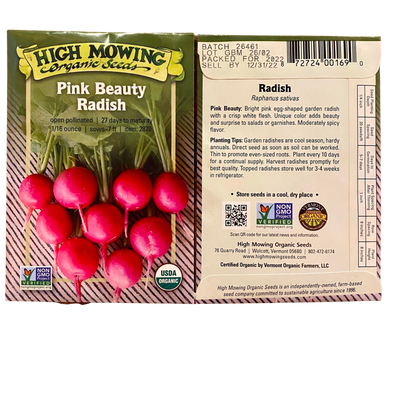 Pink Beauty Radish: 1/16 OZ