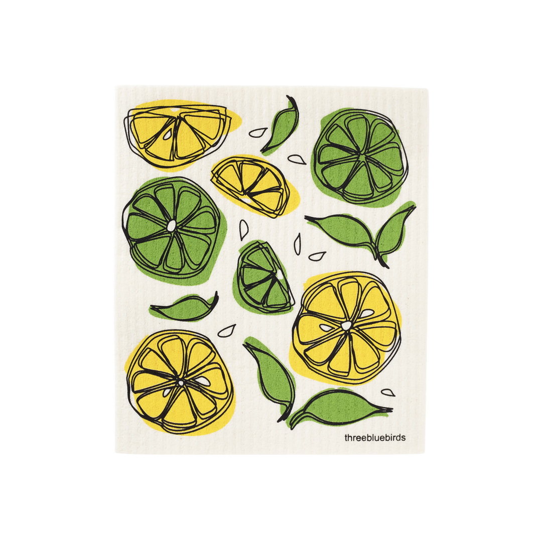 Lemon Limes Swedish Dishcloth