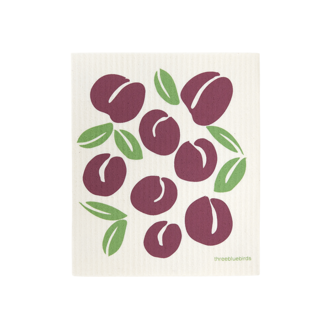 Plums Swedish Dishcloth