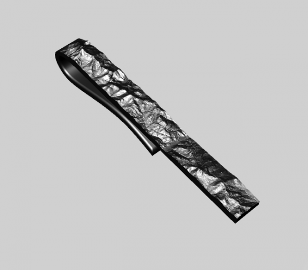 Green Mountain Topography Tie Bar - Silver