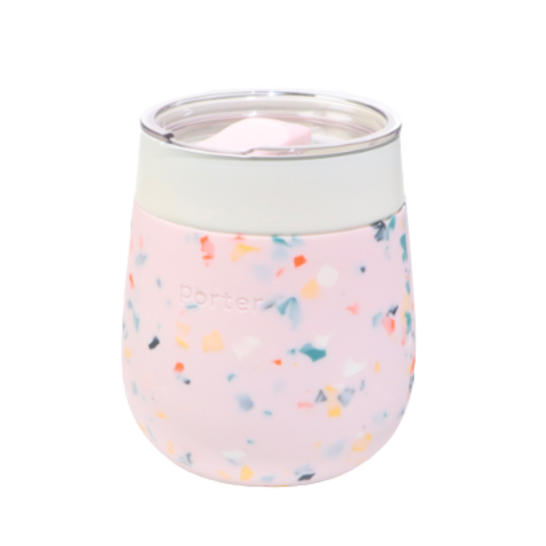 Insulated Ceramic Stainless Steel Glass Cup 11oz - Terrazzo