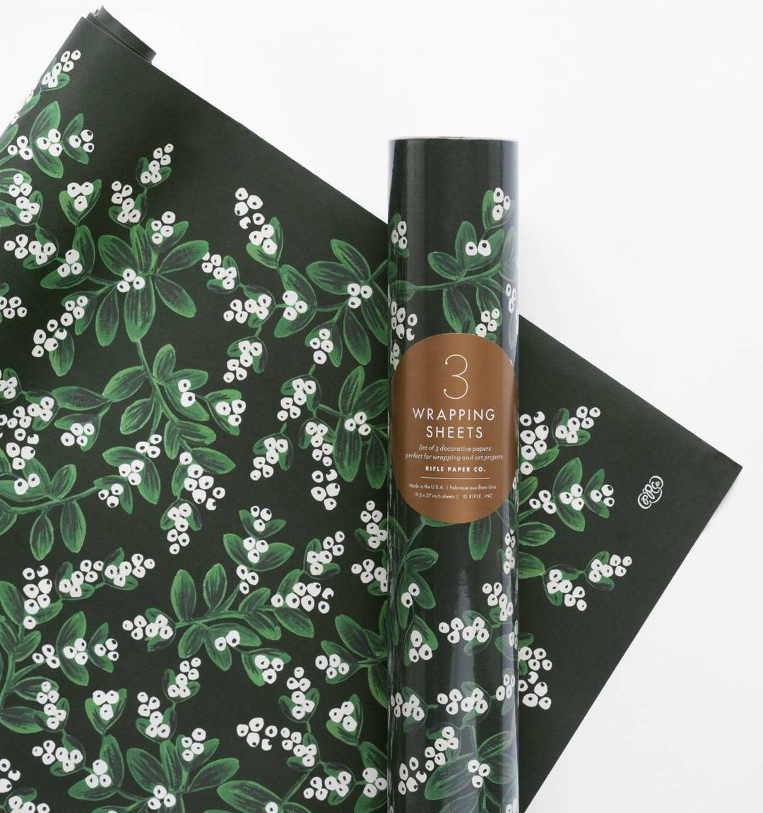 Evergreen Mistletoe Wrapping Sheets