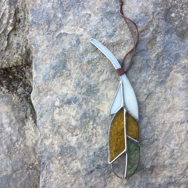 Stained Glass Feather