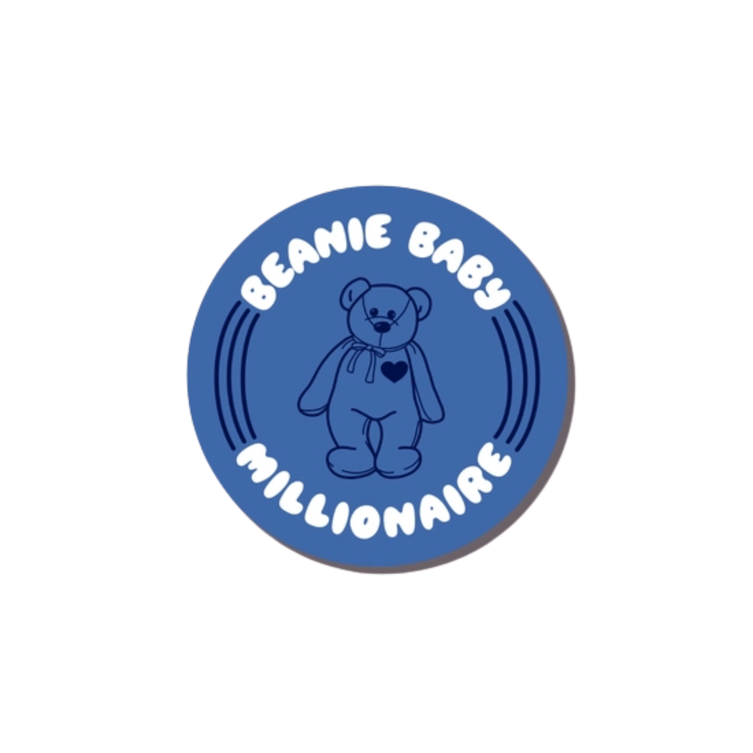 Beanie Baby Millionaire Vinyl Sticker