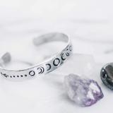 Aluminum Moon Phases Cuff Bracelet